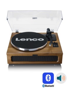 Проигрыватель виниловых дисков с встроенной акустикой Lenco LS-410 Walnut Wood 2