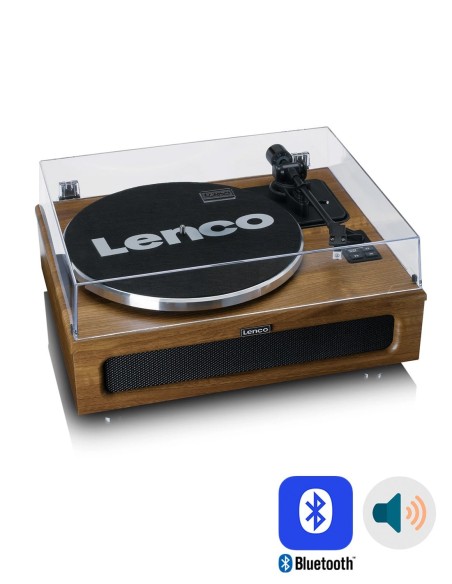 Проигрыватель виниловых дисков с встроенной акустикой Lenco LS-410 Walnut Wood сверху