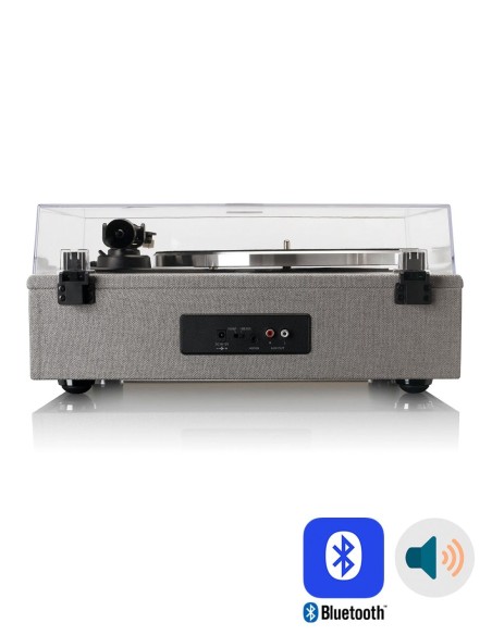 Проигрыватель виниловых пластинок с встроенной акустикой Lenco LS-440 Серый сзади