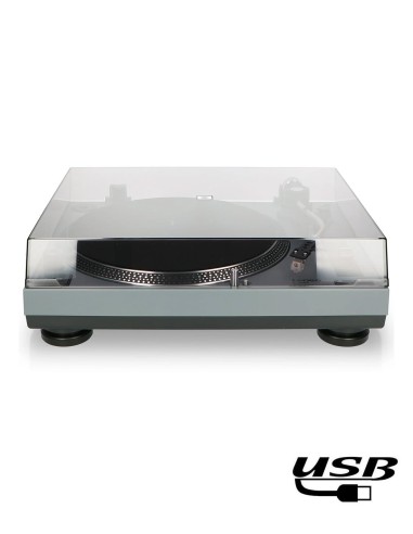 Проигрыватель виниловых дисков с USB Lenco L-3808 Matt Grey сверху