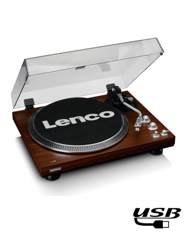 Проигрыватель виниловых дисков с встроенной акустикой Lenco L-92 Walnut Wood
