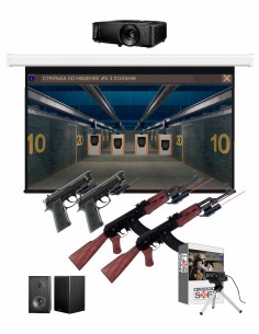 Комплект лазерного тира "Защитник Отечества®" для 4 стрелков