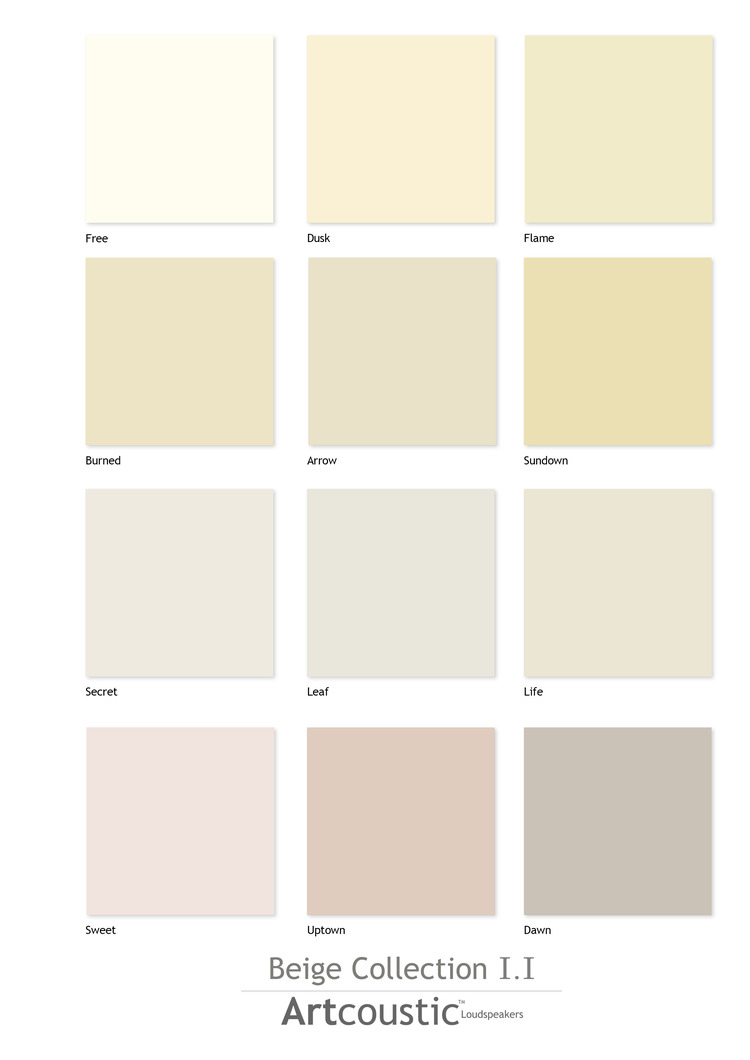Цветовая карта Artcoustic Beige Collection