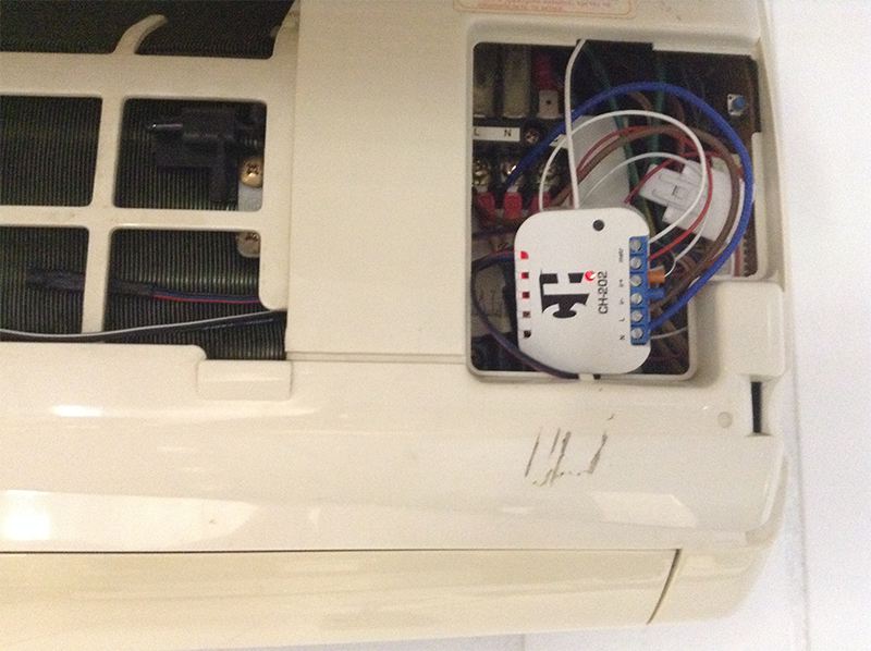Монтаж термостата CH-202 в кондиционер Монтаж термостата CH-202 в кондиционер