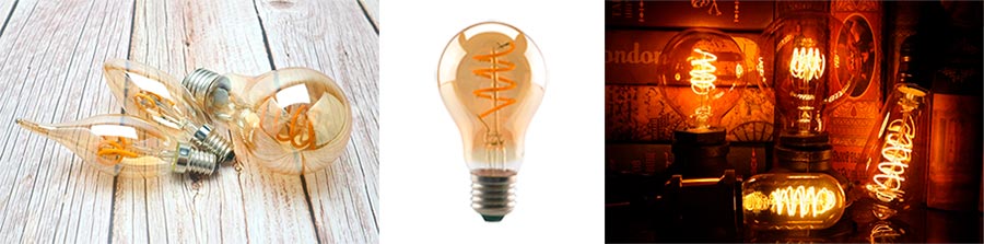 Диммируемая LED filament лампа A60 Vintage E27 4W 2200K