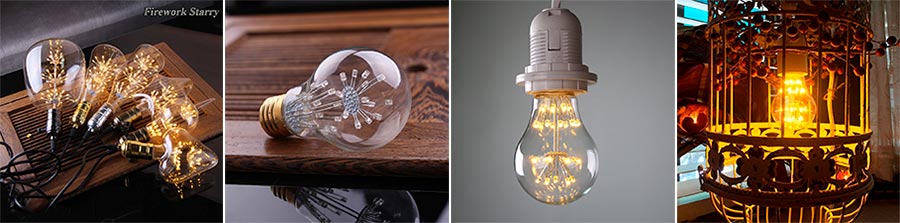 Диммируемая LED лампа A19 Firework Starry E27 3W 2200K