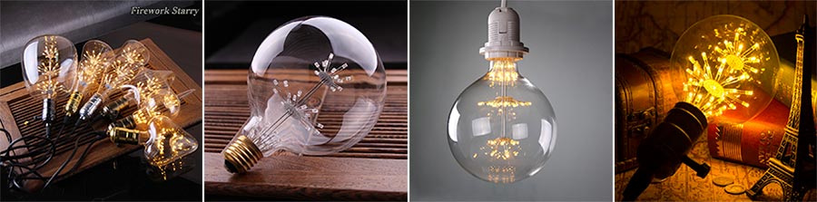 Диммируемая LED лампа G125 Firework Starry E27 3W 2200K