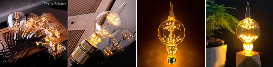 Диммируемая LED лампа G80 Alien Firework Starry E27 3W 2200K