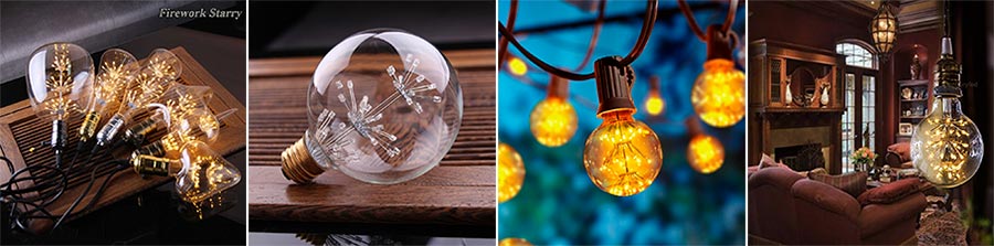 Диммируемая LED лампа G95 Firework Starry E27 3W 2200K