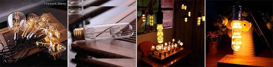 Диммируемая LED лампа T30 Firework Starry E27 3W 2200K