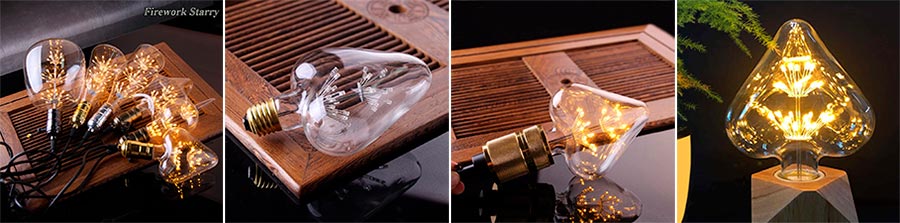 Диммируемая LED лампа Heart Firework Starry E27 3W 2200K