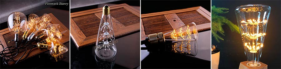 Диммируемая LED лампа Triangle Bottle Firework Starry E27 3W 2200K