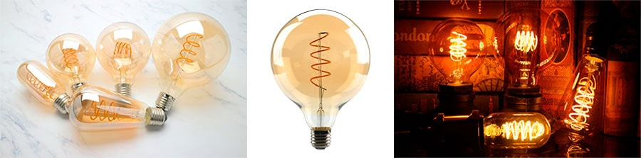Диммируемая LED filament лампа G125 Vintage E27 4W 2200K
