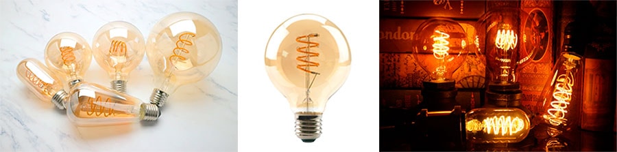 Диммируемая LED filament лампа G95 Vintage E27 4W 2200K