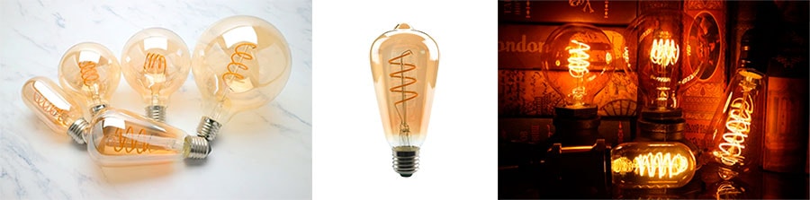 Диммируемая LED filament лампа ST64 Vintage E27 4W 2200K