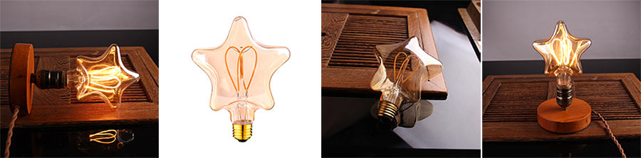 Диммируемая LED filament лампа STAR Vintage E27 3W 2200K