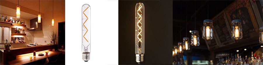 Диммируемая LED filament лампа T30 Retro Tubular E27 3W 2200K