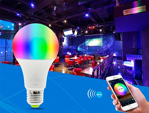 Управление LED SMART лампой Lednet 4,5W E27 RGBW со смартфона Управление LED SMART лампой Lednet 4,5W E27 RGBW со смартфона