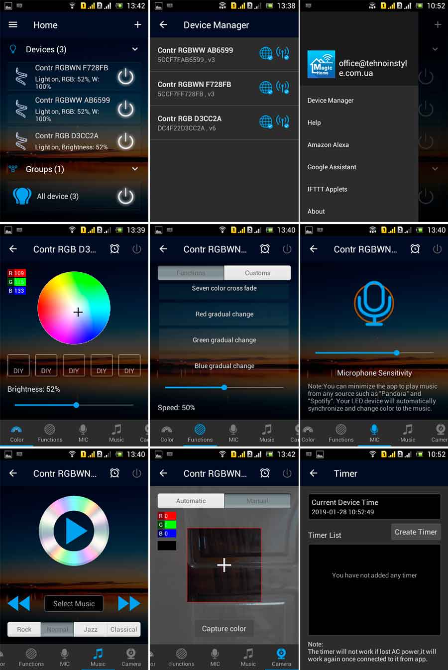Приложение Magic Home контроллера RGB LED лент