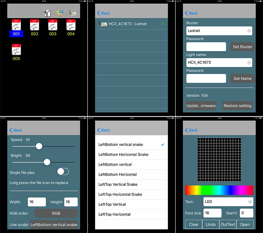 Приложение LEDDPF SPI контроллера H806SB