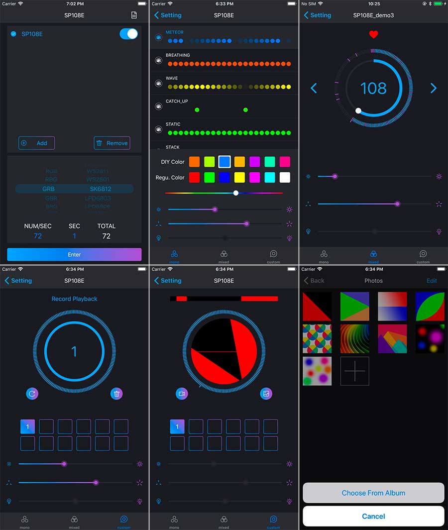 Приложение LedShop SPI контроллера SP108E Приложение LedShop SPI контроллера SP108E