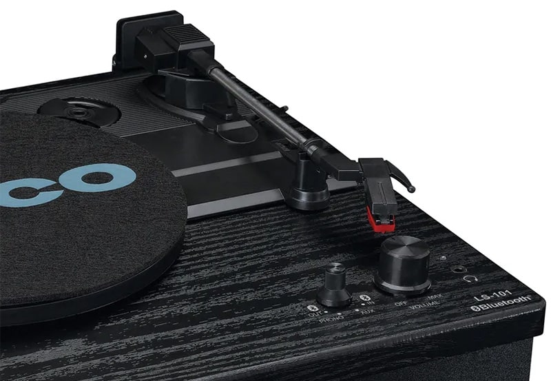Проигрыватель винила Lenco LS-101BK с беспроводной технологией Bluetooth® Проигрыватель винила LS-101BK с беспроводной технологией Bluetooth®